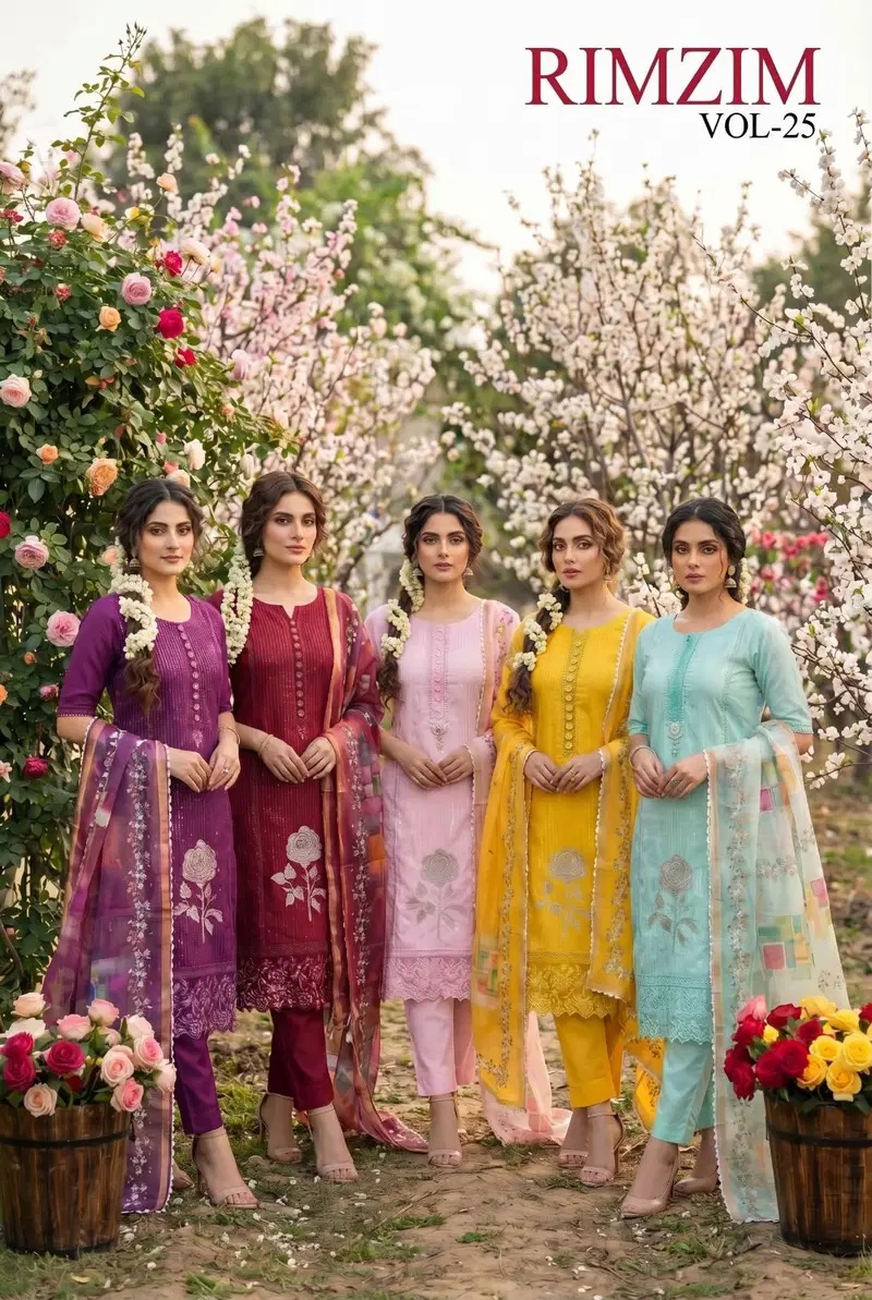 Rimzim Vol 25 Designer Kurti Set With Dupatta