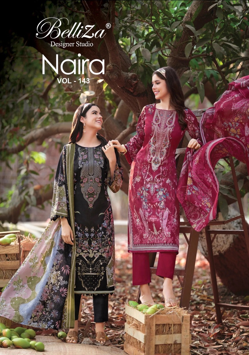 Belliza Naira Vol 143 Cotton Designer Dress Material Collection