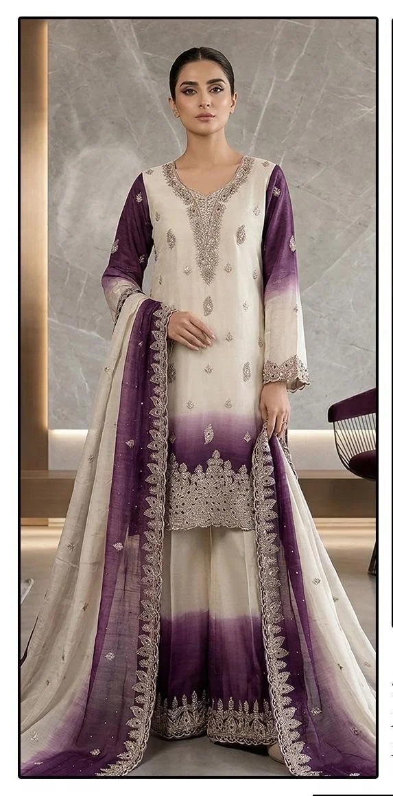 Hoor Tex 790 Simmar Chiffon Readymade Pakistani Suits
