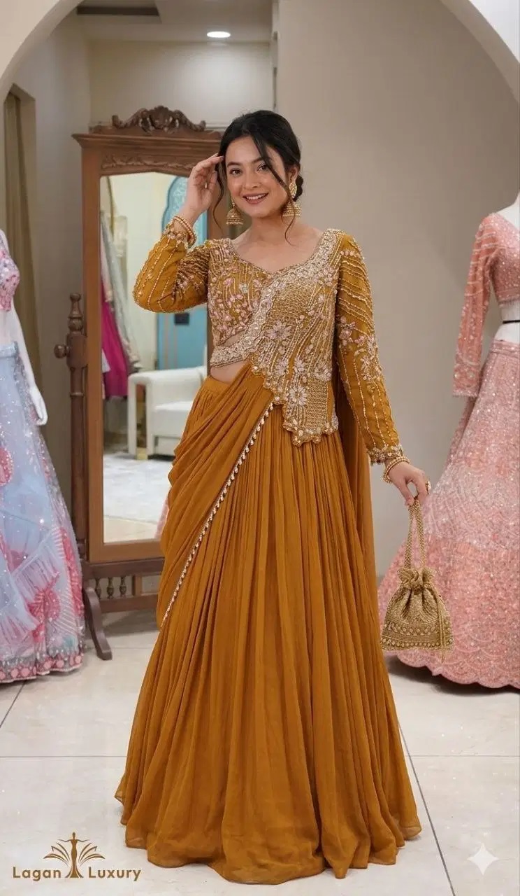 Bt 7153 Rangoli Embroidery Designer Ready To Wear Saree