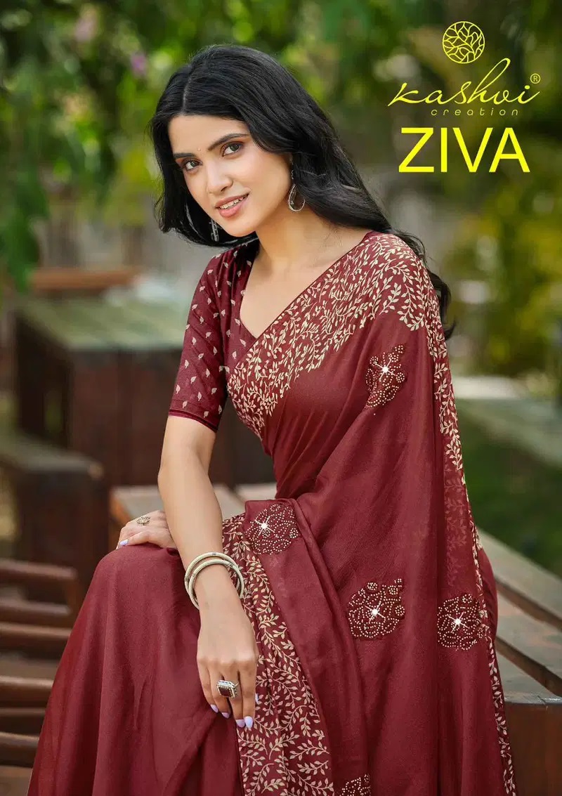 Kashvi Ziva Vol 01 Start Georgette Swaroski Work Saree