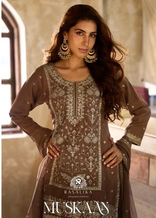 Rasalika Muskaan Embroidered Readymade Salwar Suits