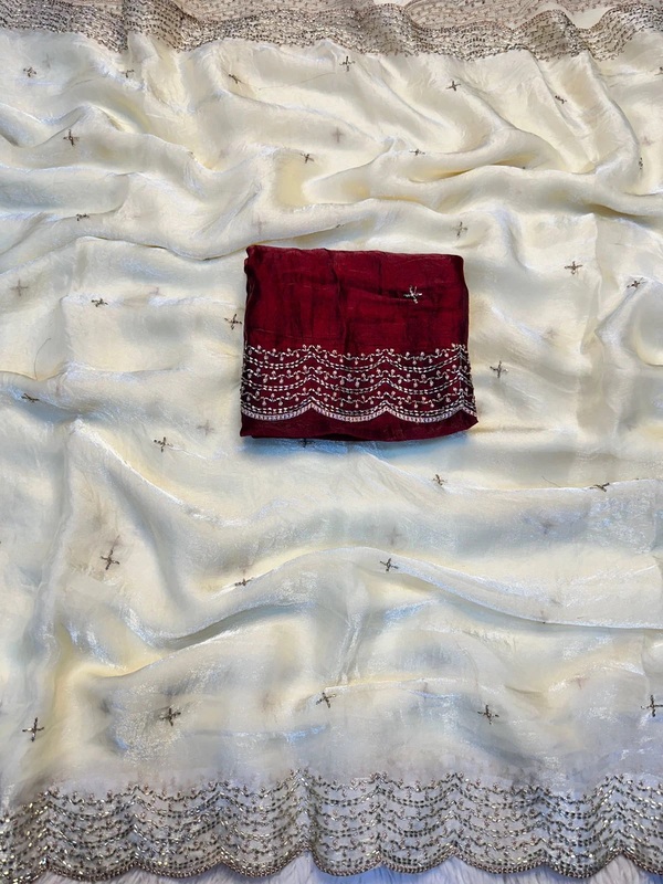 Sequence 01 Designer Beads Work Fancy Saree Collection