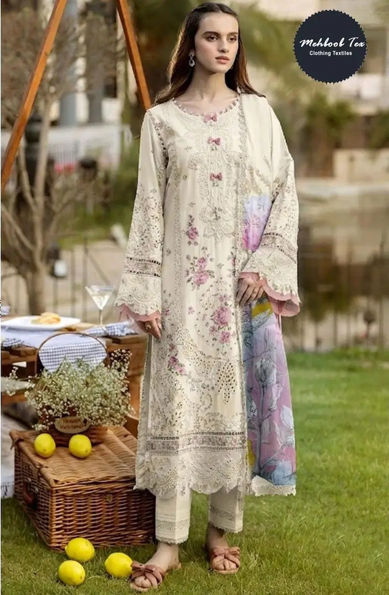 Mehboob Tex Ombre Nx Vol 10 Cotton Embroidery Work Pakistani Suits