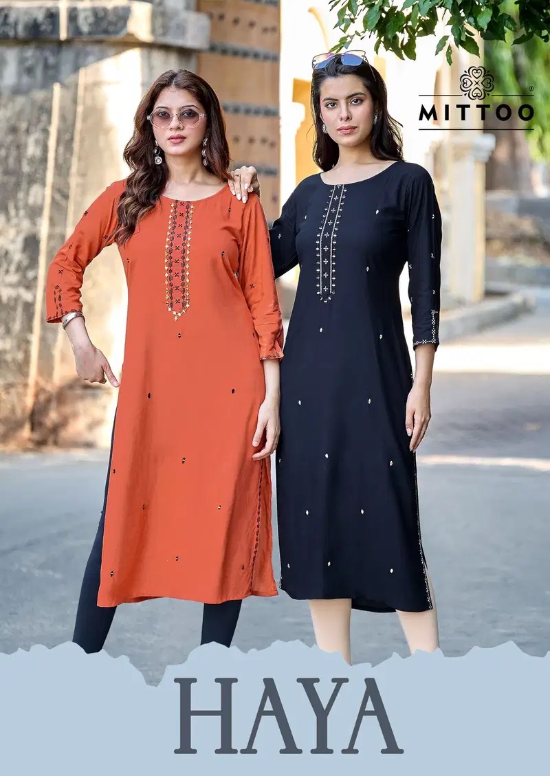 Mittoo Haya Thread Worked Casual Wear Kurti Collection