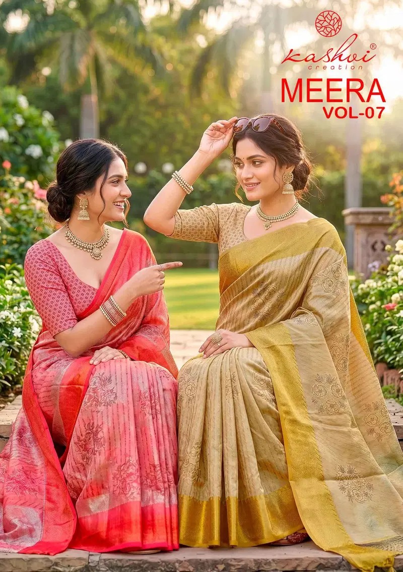 Kashvi Meera Vol 7 Brasso Printed Saree Collection