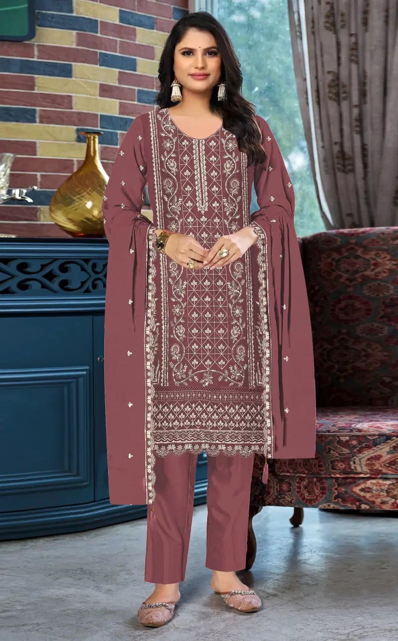 Mah E Rooh 5246 A To D Chiffon Embroidered Salwar Kameez