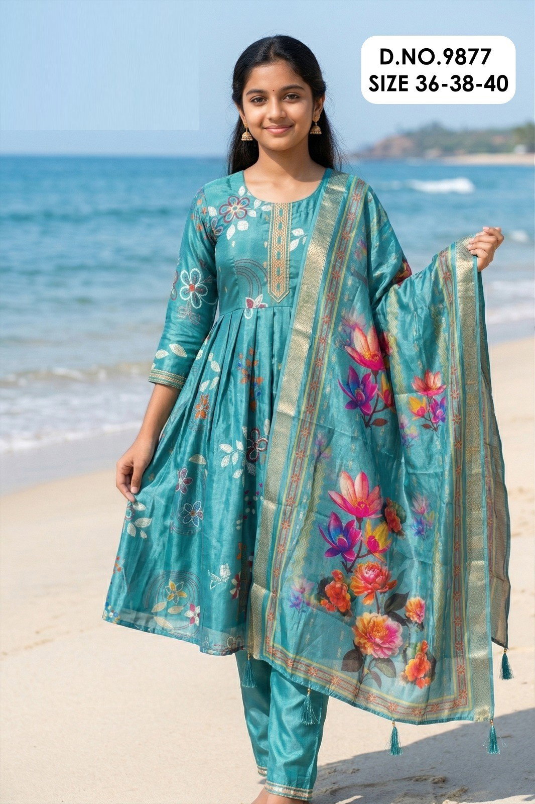 Mishita 9877 Printed Kids Kurti With Pant Dupatta