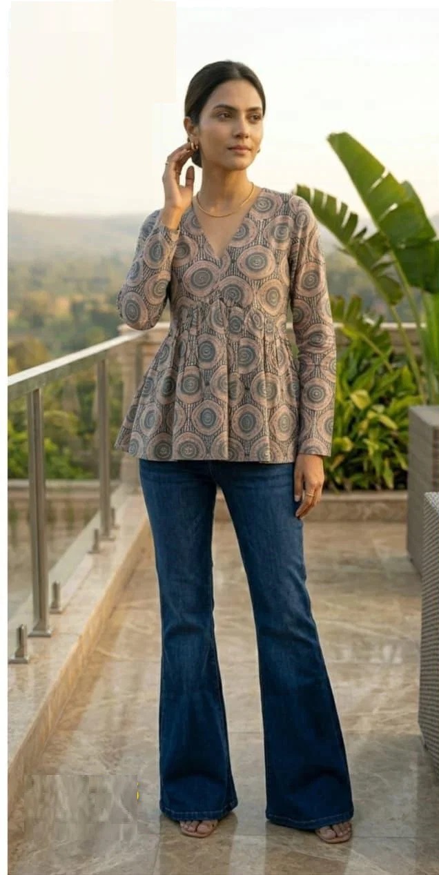 Nisha K 1012 Pure Cotton Short Ladies Top Collection