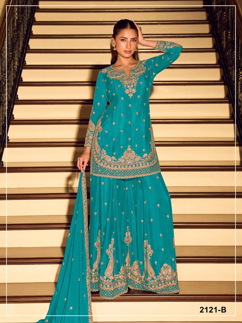 2121 Master Chinon Embroidered Salwar Kameez Collection