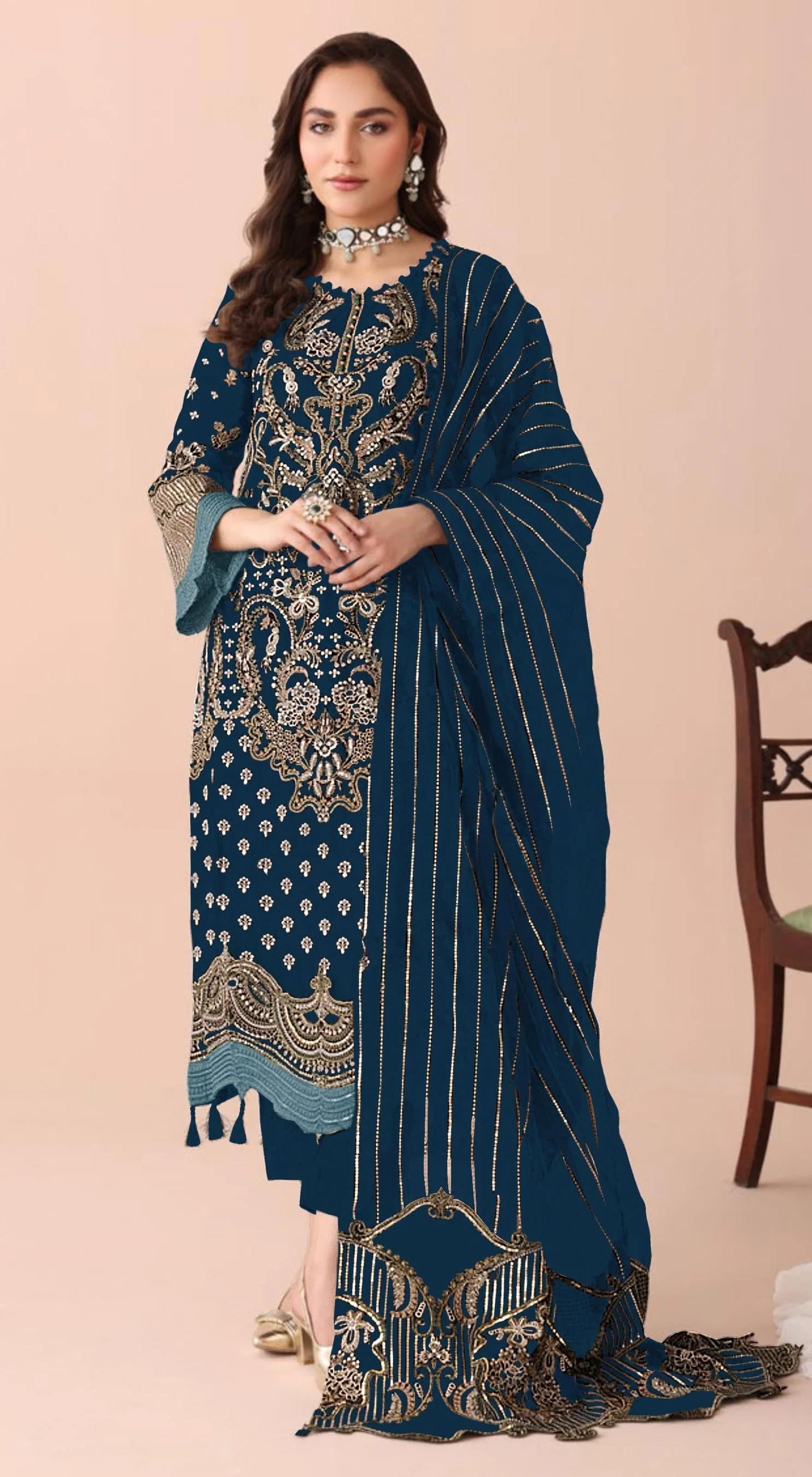 Mah E Rooh 5221 A To E Faux Georgette Pakistani Salwar Kameez