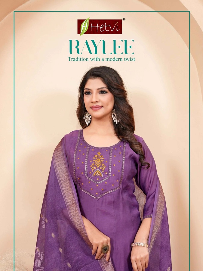 Hetvi Raylee Mal Chanderi Kurti Set With Dupatta
