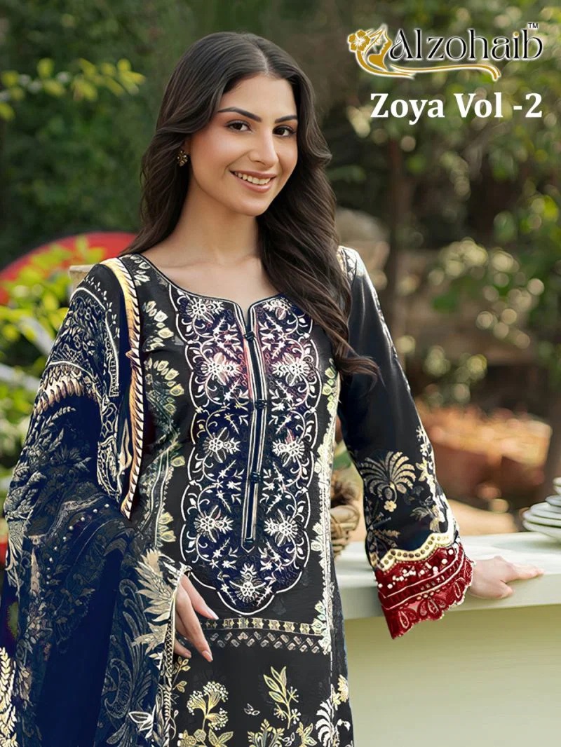 Alzohaib Zoya Vol 2 Cotton Patch Work Pakistani Suits Collection