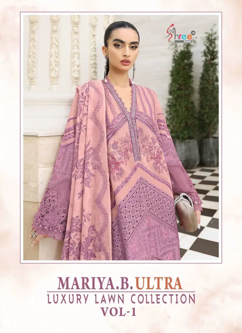 Shree Mariya B Ultra Luxury Lawn Vol 1 Cotton Pakistani Salwar Kameez