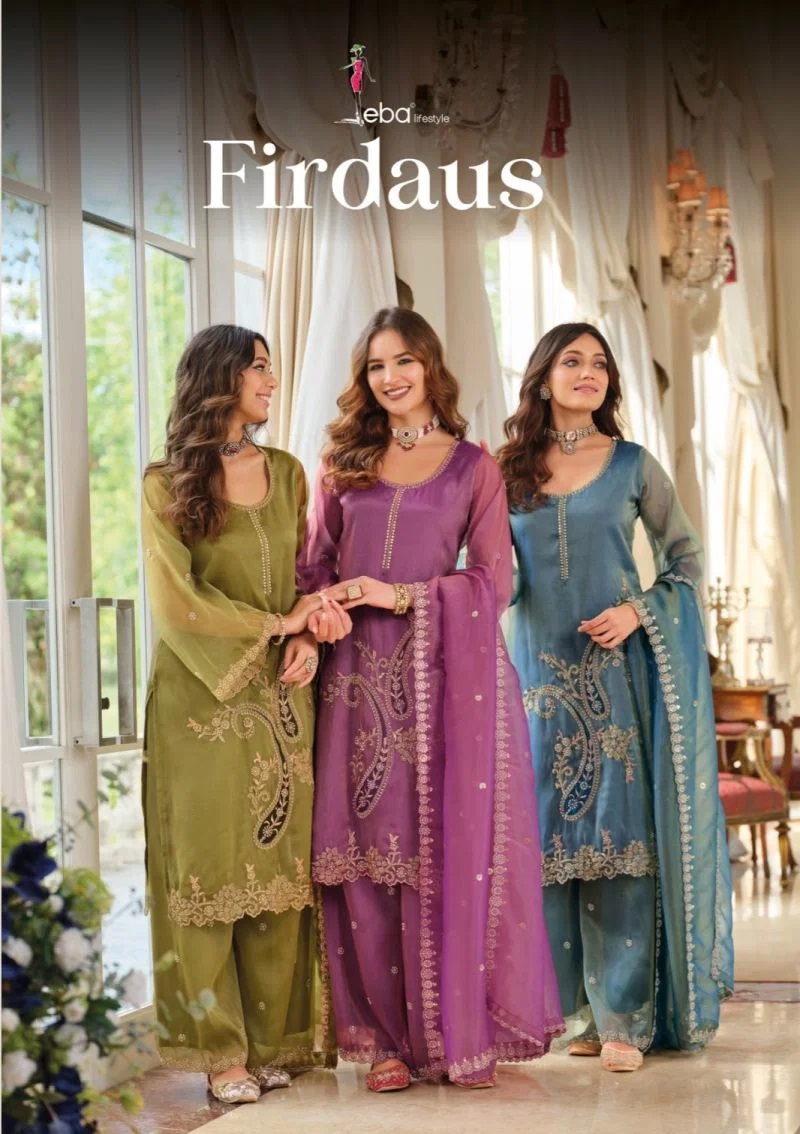 Eba Firdaus Simar Beads Work Kurti With Bottom Dupatta