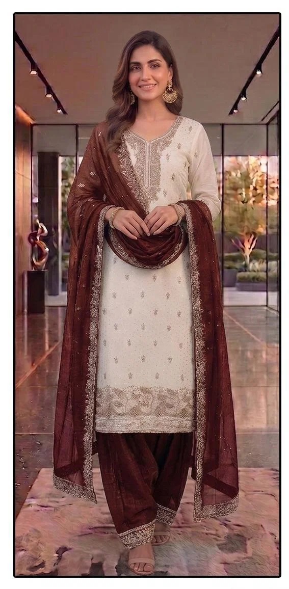 Hoor Tex 768 Crunchy Readymade Farshi Salwar Kameez