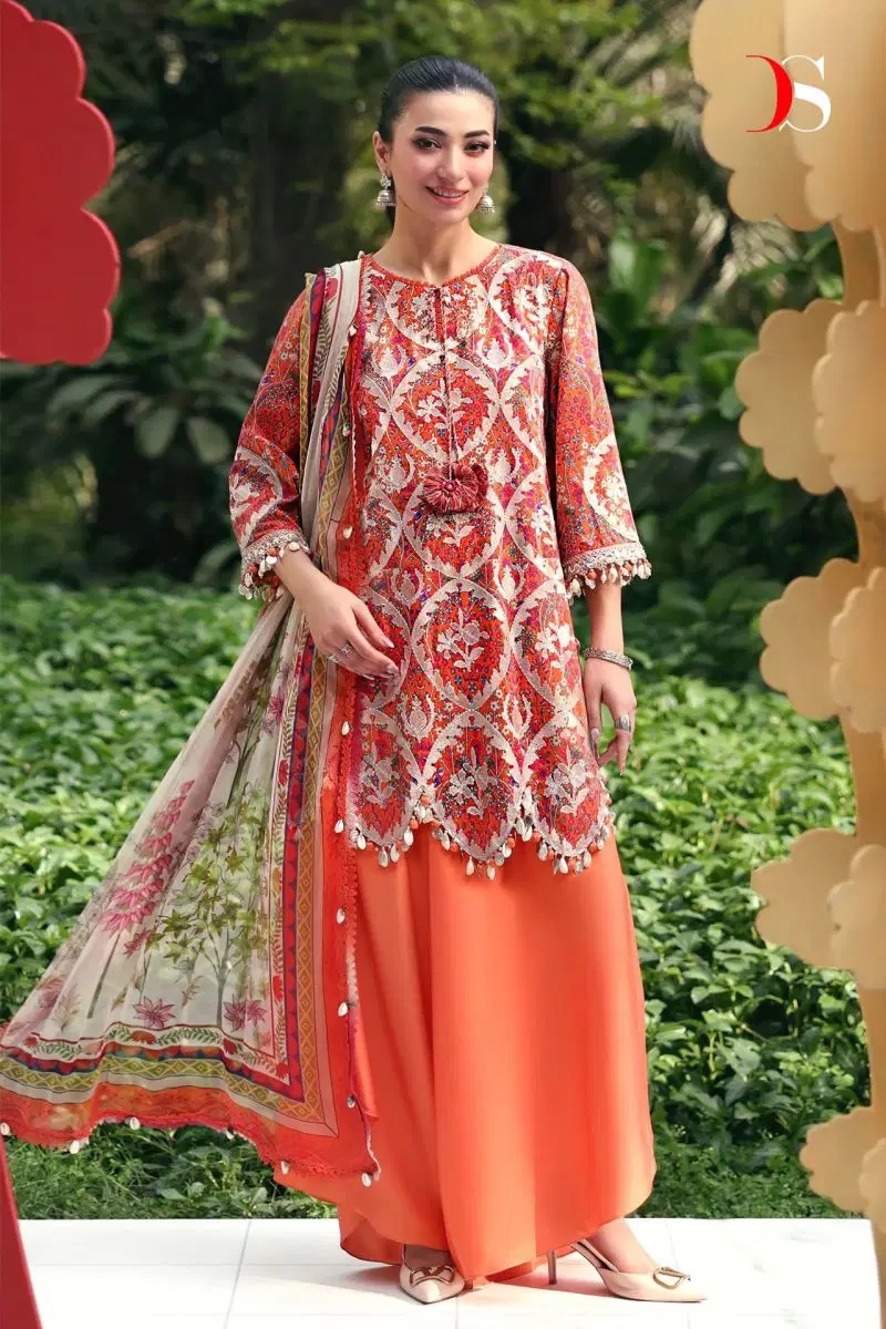 Deepsy Maria B M Print Vol 7 Readymade Salwar Kameez With Chiffon Dupatta