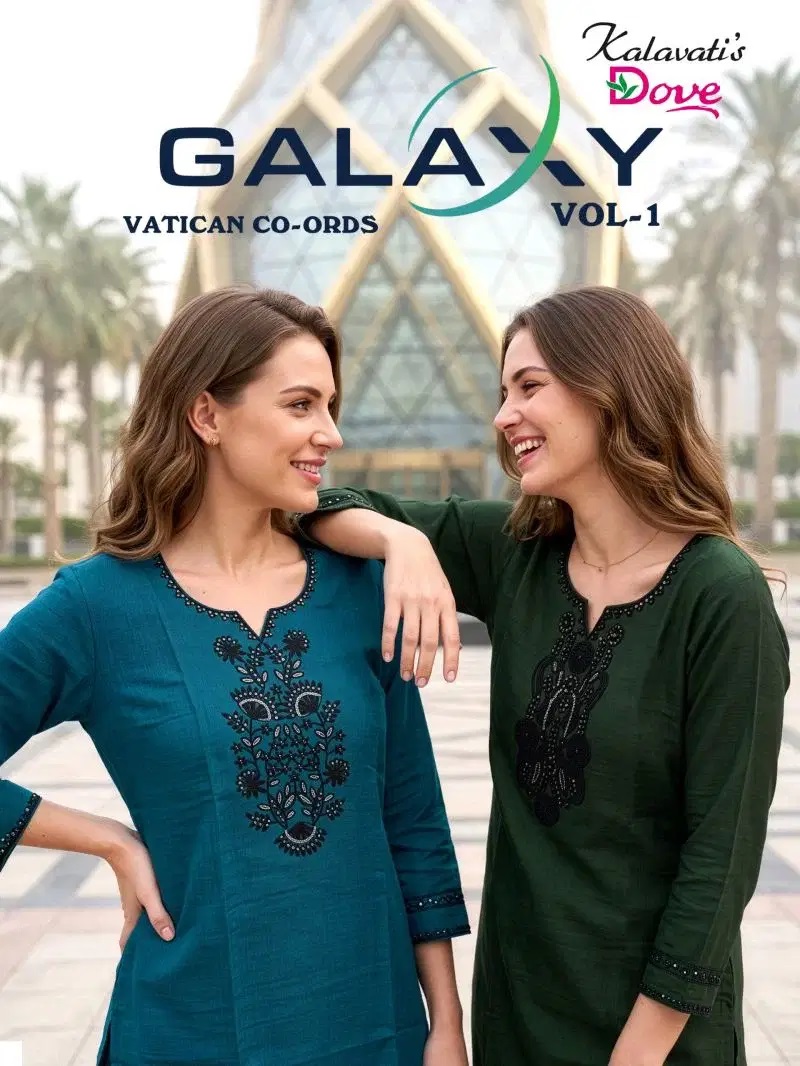 Kalavatis Galaxy Vol 1 Vartican Sequence Work Kurti With Bottom