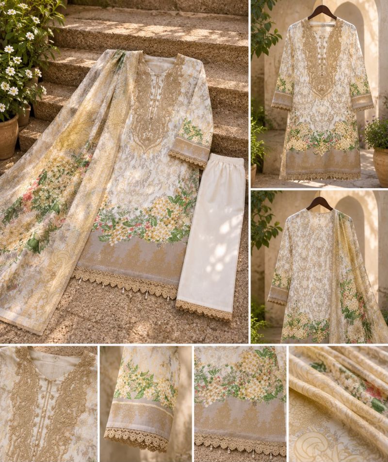 Deepsy R 1892 Readymade Pakistani Salwar Kameez Chiffon Dupatta