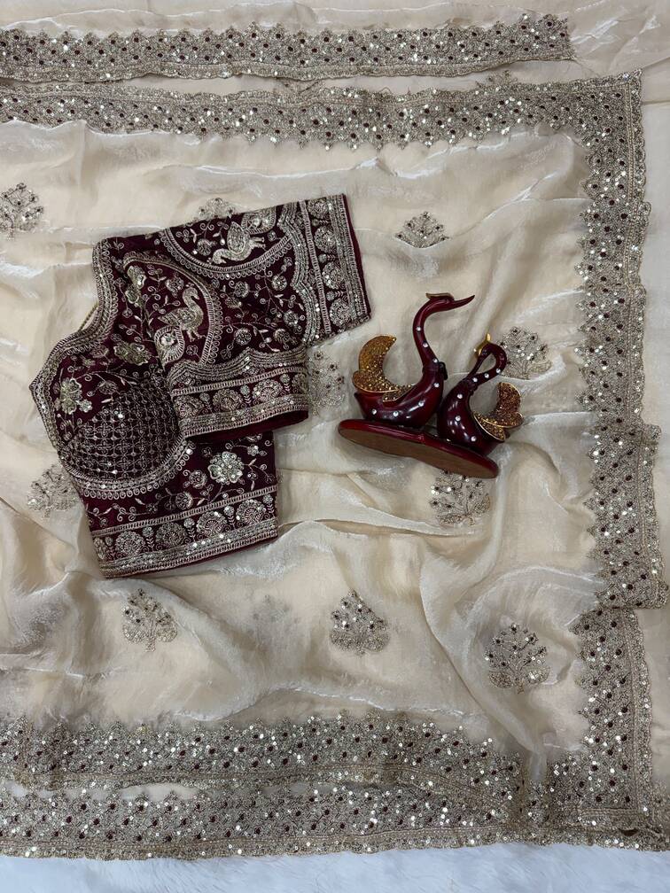 N 5584 Soft Frendy Designer Embroidery Work Saree For Women