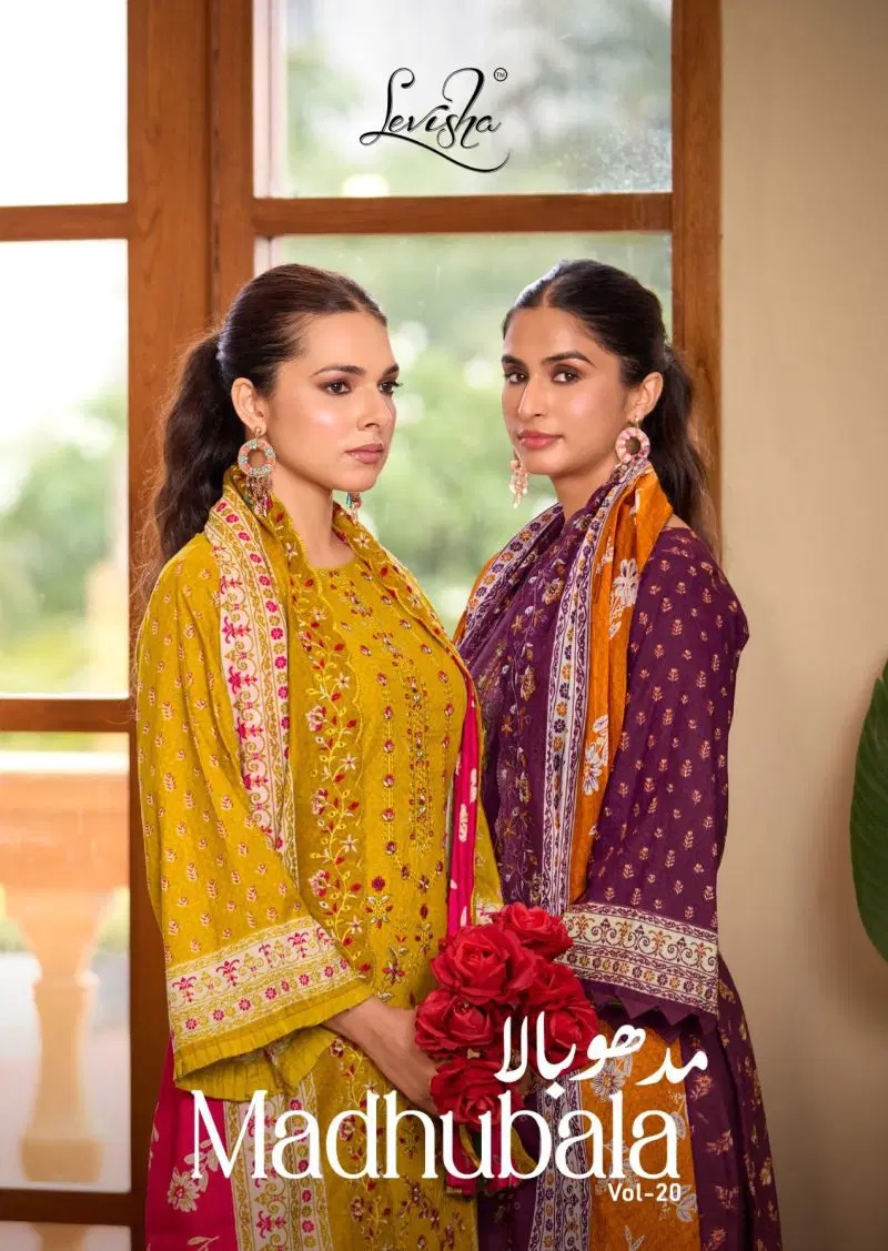 Levisha Madhubala Vol 20 Lawn Cotton Embroidered Dress Material