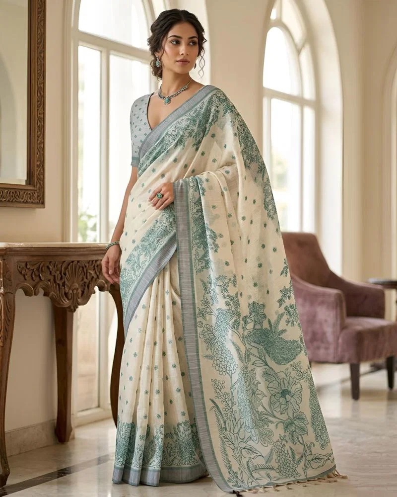 Mv Vis 3 Cotton Silk Printed Saree Collection