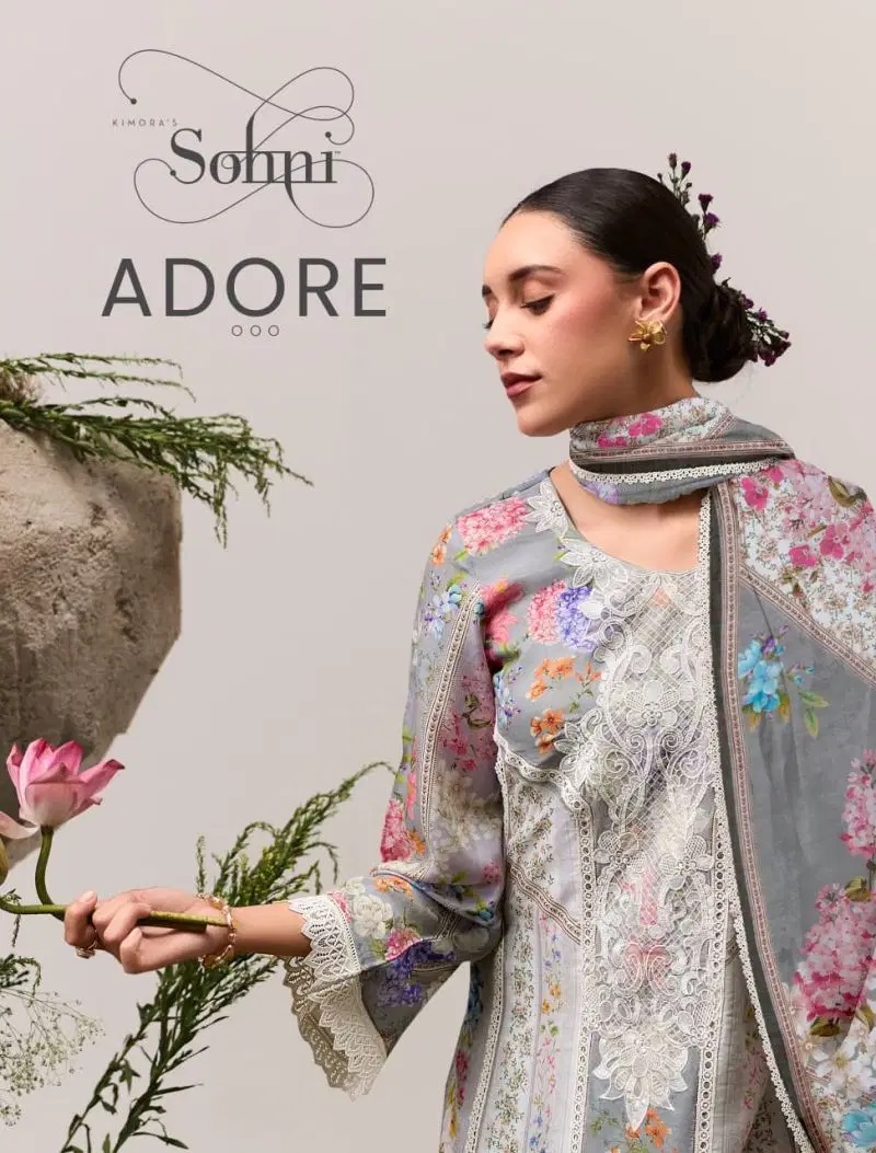 Kimora Sohni Adore Vol 93 Muslin Embroidered Salwar Kameez