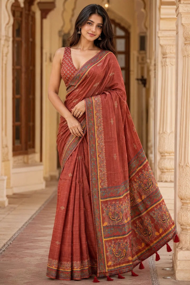 Mv Vis 4 Printed Kanjivaram Silk Saree Collection