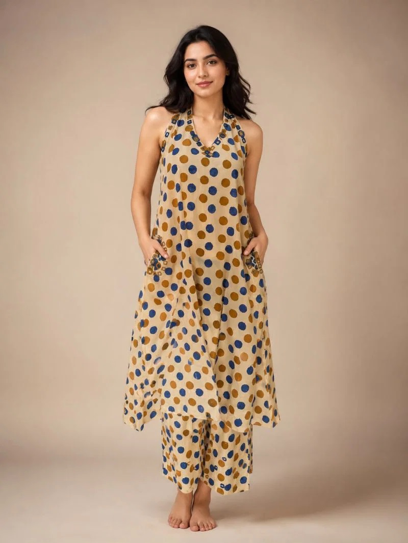 Naisha Mirror Vol 1 Cotton Mirror Work Western Fancy Kurti WIth Bottom
