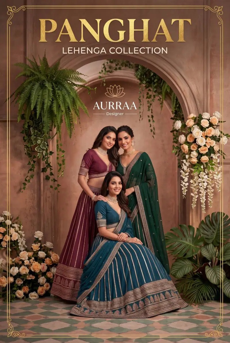 Aurraa Panghat Embroidered Designer Lehenga Choli Collection