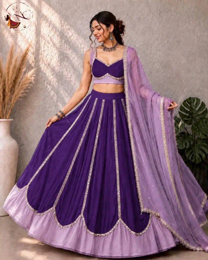 Ghoomar Vol 1 Flair Mirror Work Navratri Lehenga Choli Collection