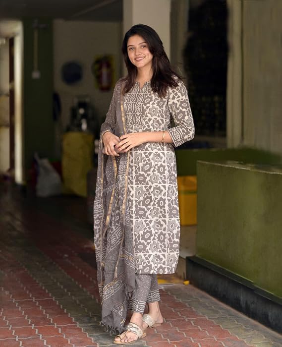Dhruvi 494 Printed Kurti With Bottom Dupatta