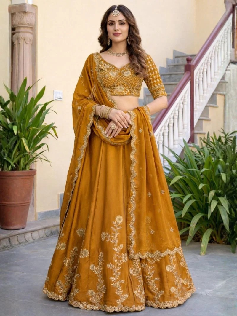 Arya Drs 211 And 213 Rangoli Silk Embroidery Work Lehenga Choli