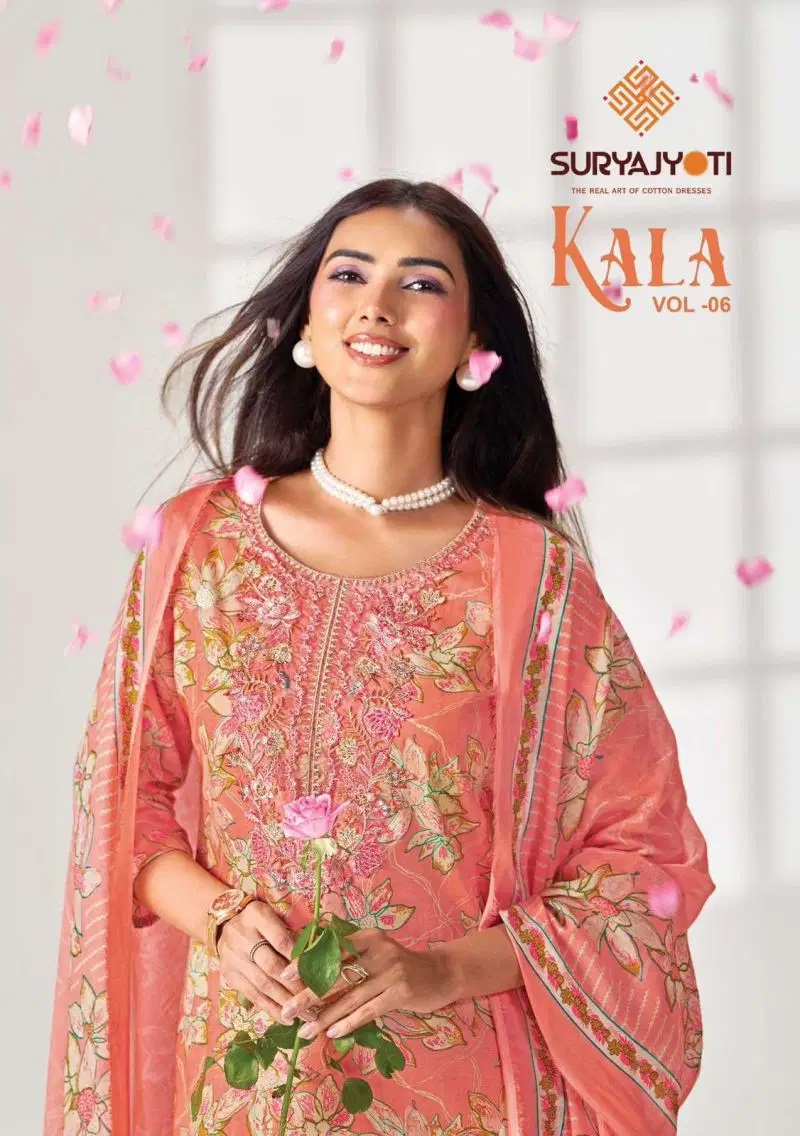 Suryajyoti Kala Vol 6 Cotton Readymade Kurti With Bottom Dupatta