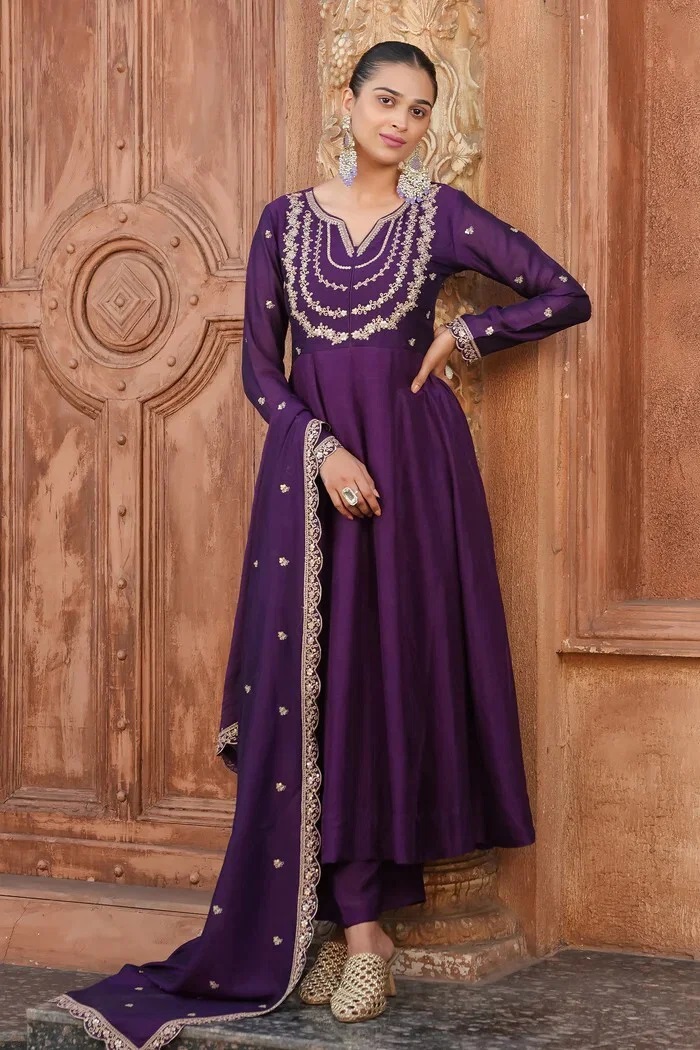 Navya Kurti 292 Silk Anarkali Kurti With Bottom Dupatta