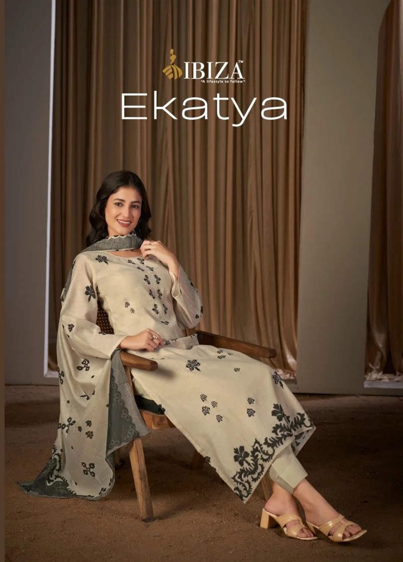 Ibiza Ekatya Muslin Printed Embroidery Salwar Kameez