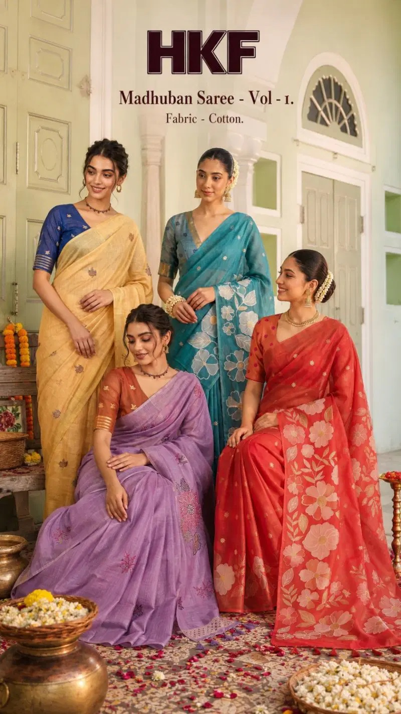 Hkf Madhuban Saree Vol 1 Soft Cotton Saree Collection