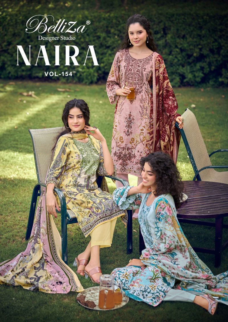 Belliza Naira Vol 154 Cotton Printed Dress Material Collection
