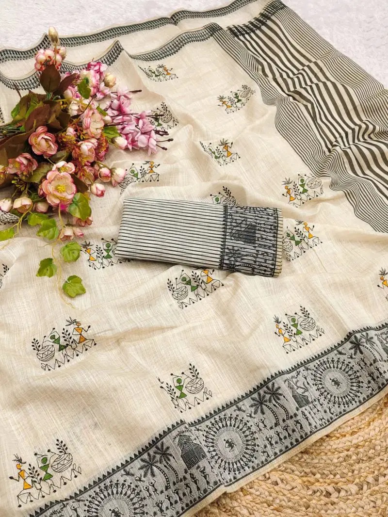 Myra Vol 1 Soft Chiku Cotton Printed Saree Collection