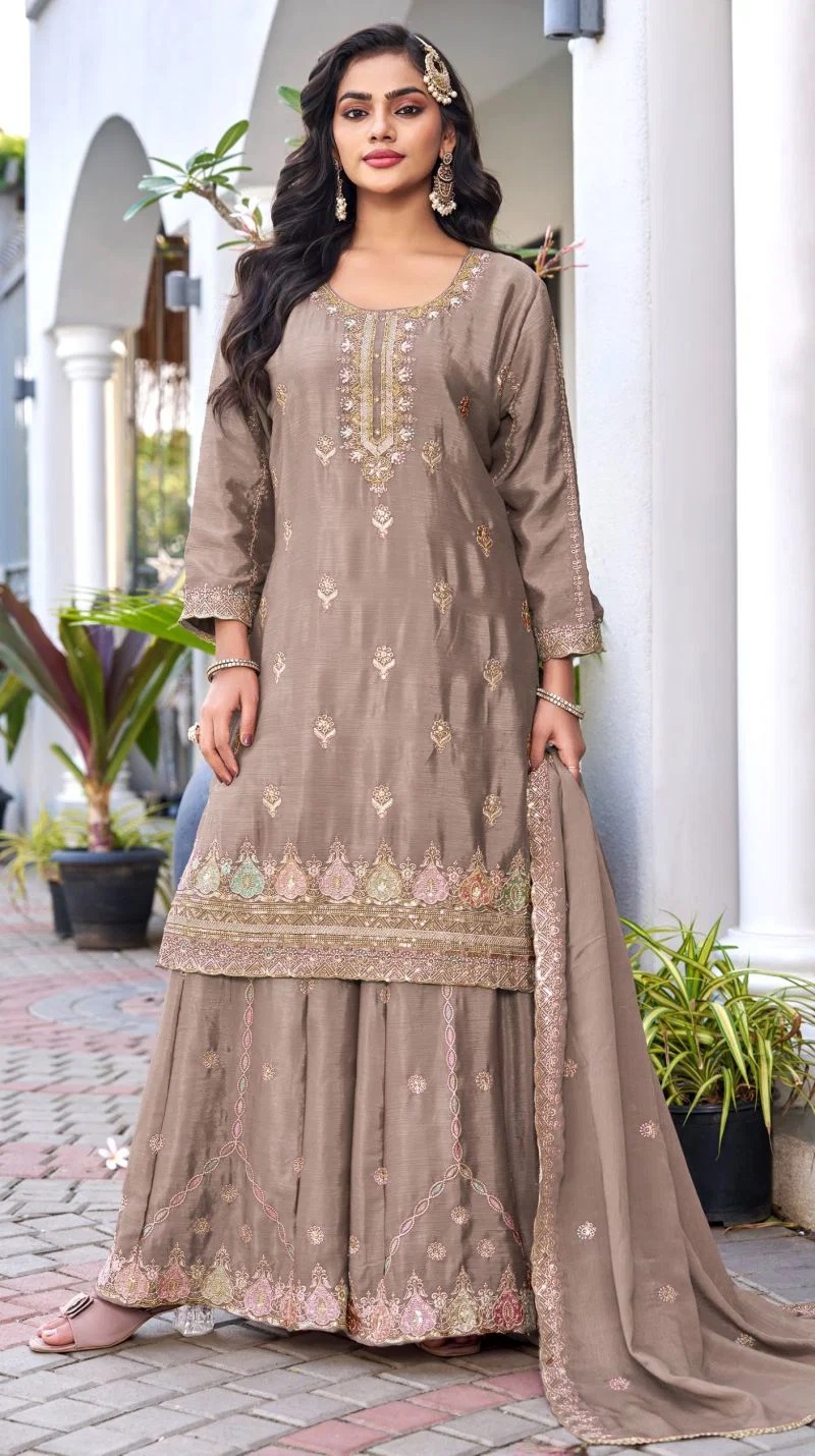 Bilqis B 249 E To H Embroidery Work Salwar Palazzo Suits Online