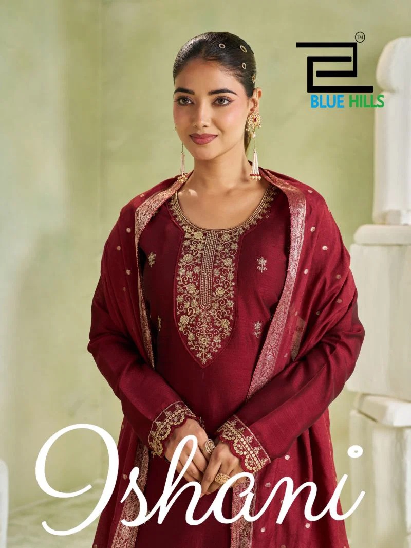 Blue Hills Ishani Embroidered Kurti Set With Dupatta Collection