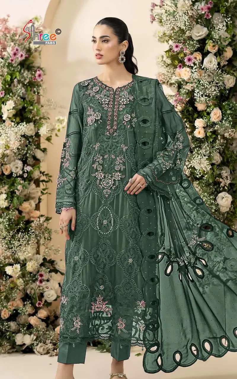Shree Sf 5638 A To D Chiffon Pakistani Style Salwar Kameez