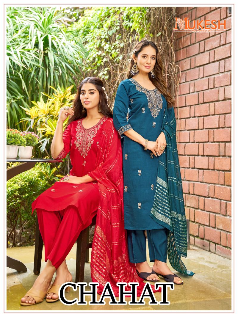 Mukesh Chahat 1001 Embroidered Kurti Set Online At Best Price