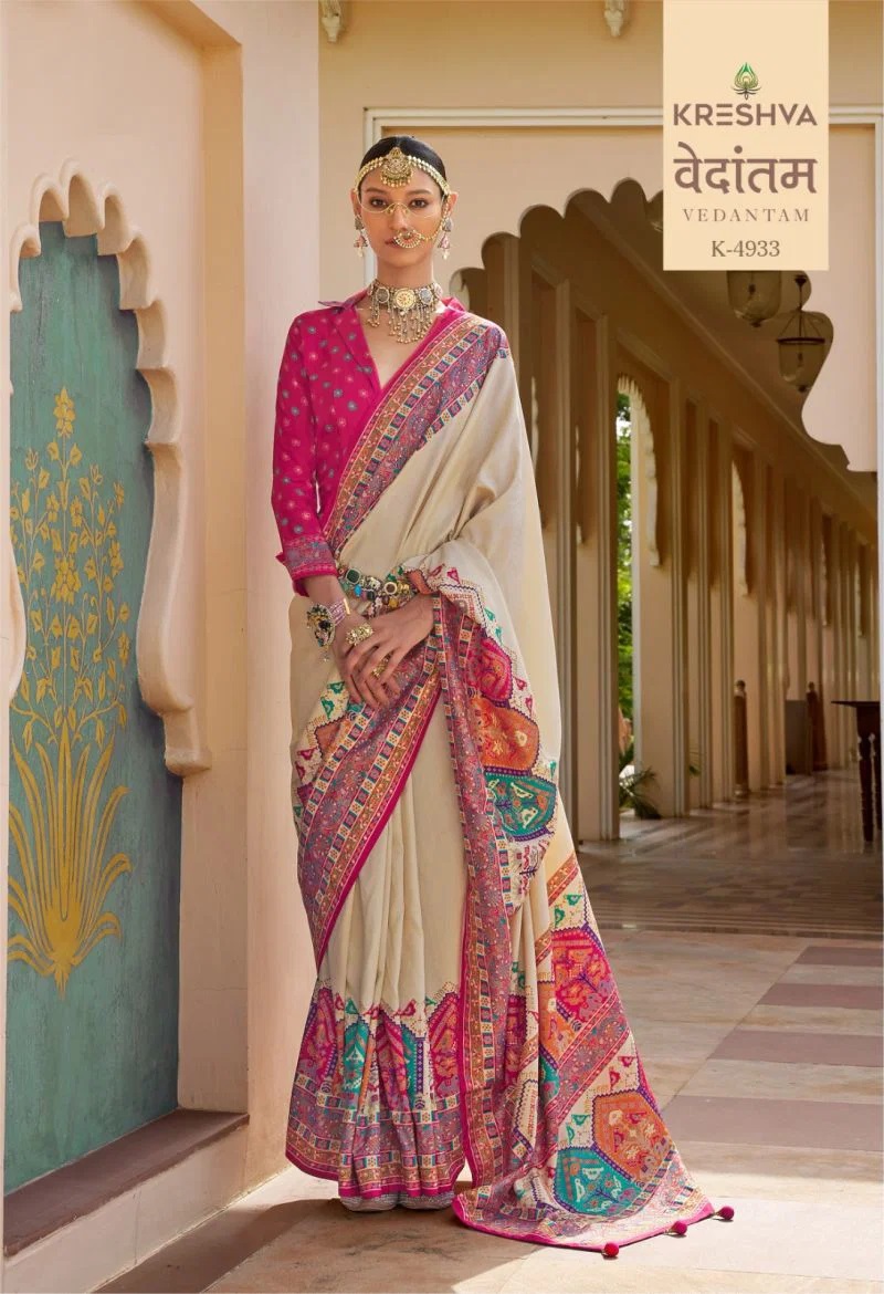 Kreshva Vedantam Mercerized Silk Traditional Saree Collection