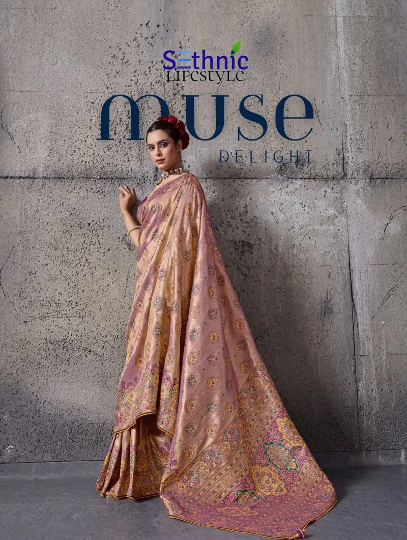 Sethnic Muse Delight Banarasi Silk Meenakari Patta Saree Collection