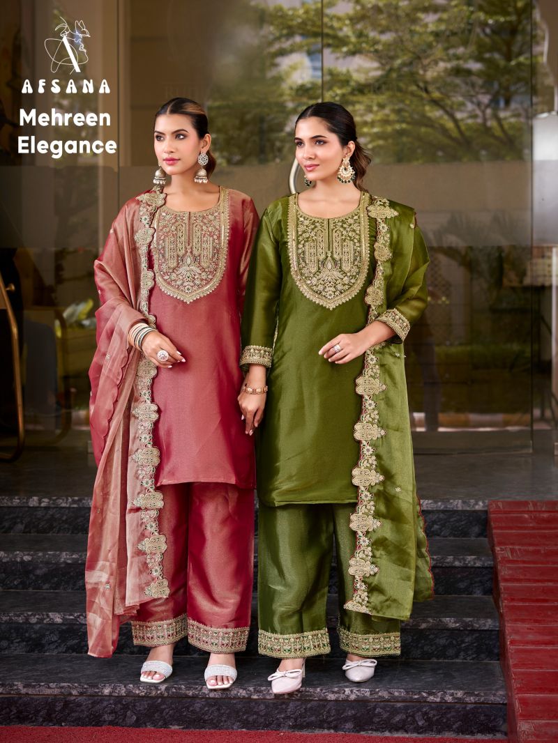 Afsana Mehreen Elegance Silk Embroidered Work Salwar Kameez