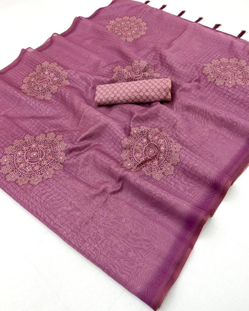 Rajyog Rang Chanderi Bandhej Printed Saree Collection