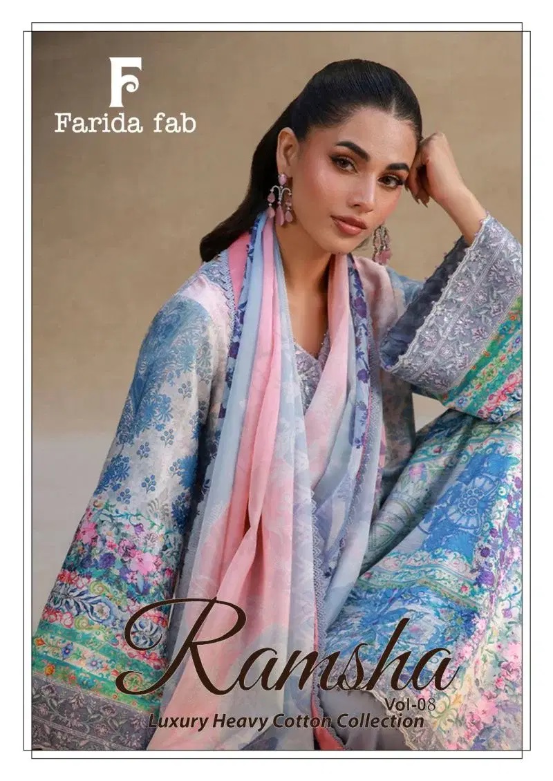 Farida Ramsha Vol 8 Cotton Pakistani Readymade Dress Collection