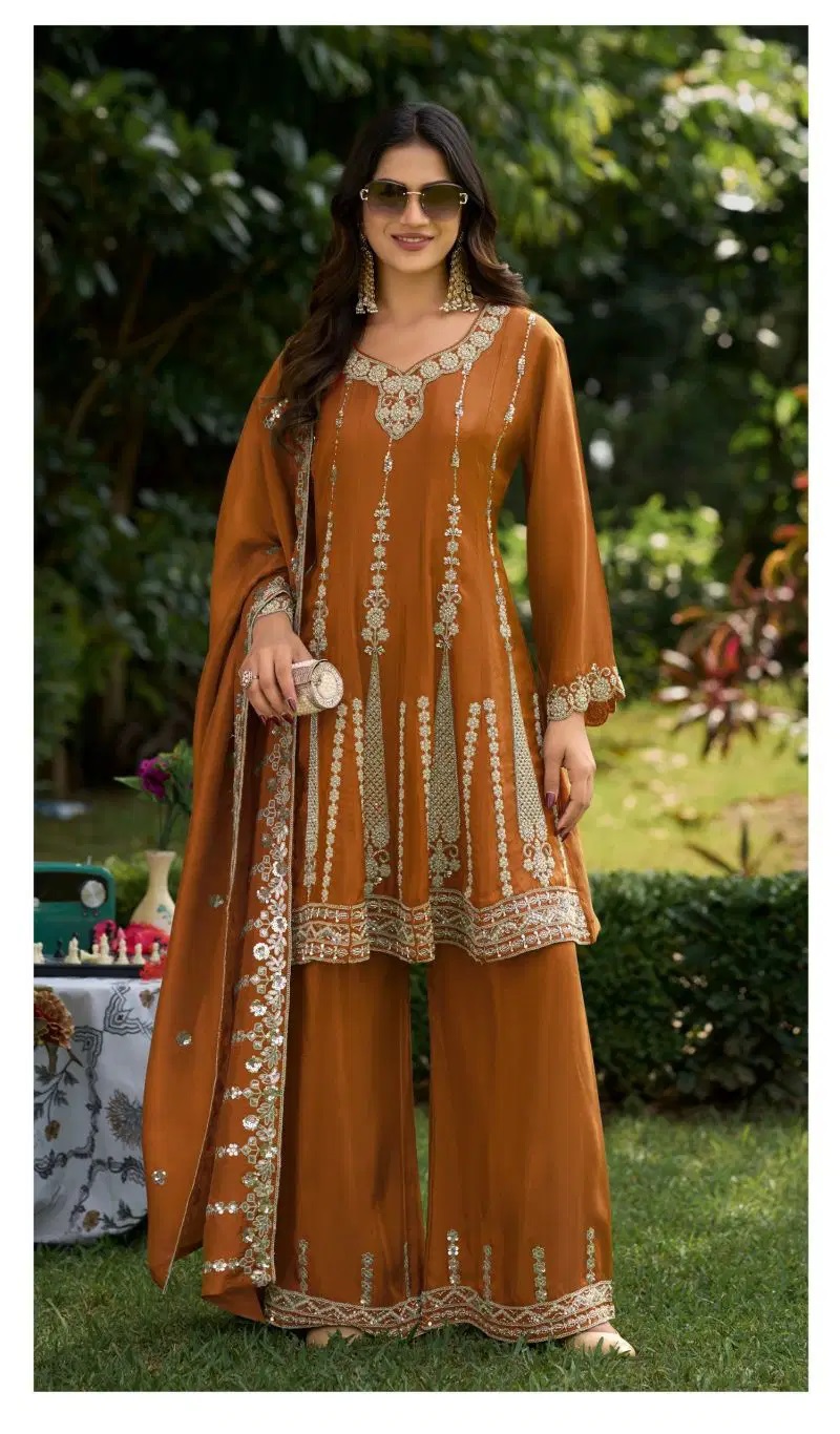 Deepsy D 3557 A To D Tissue Silk Bead Work Salwar Kameez