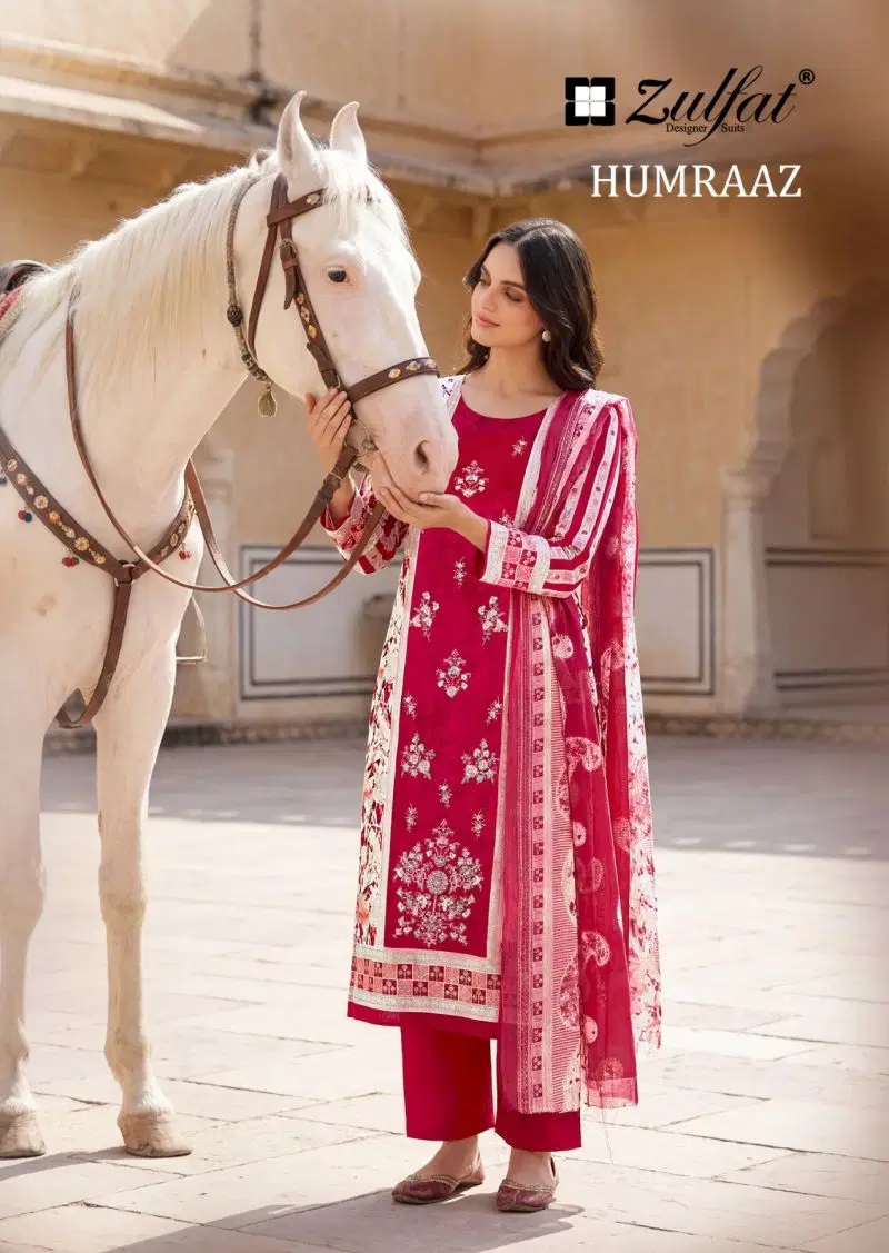 Zulfat Humraaz Cotton Embroidered Dress Material Collection